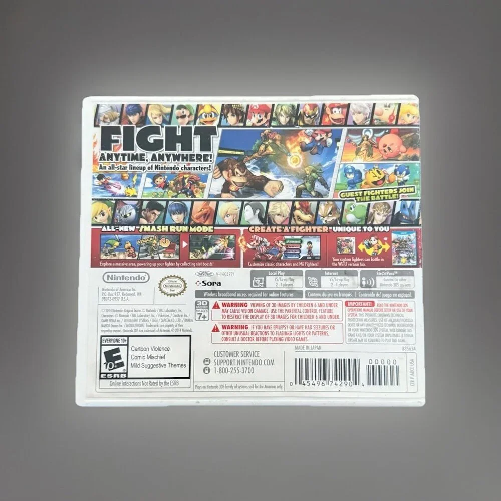 Super Smash Bros - Nintendo 3DS Complete in Box CIB Manual TESTED WORKING READ!!